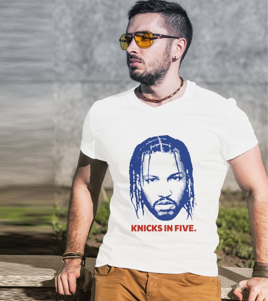 New York Knicks Jalen Brunson Knicks In Five Swag Head T-Shirt
