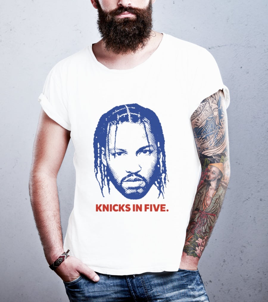 New York Knicks Jalen Brunson Knicks In Five Swag Head T-Shirt