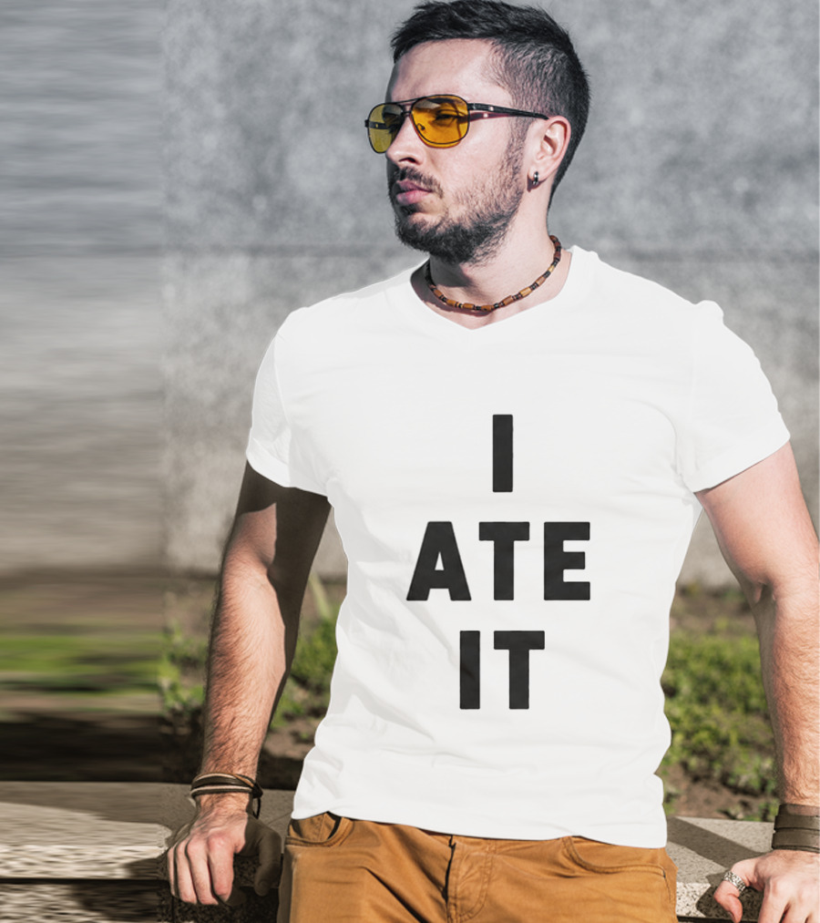 Suki Waterhouse I Ate It Bold Text Graphic Trend T-Shirt