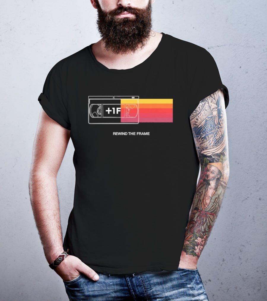 Rewind The Frame Retro VHS Tape 80s Aesthetic T-Shirt