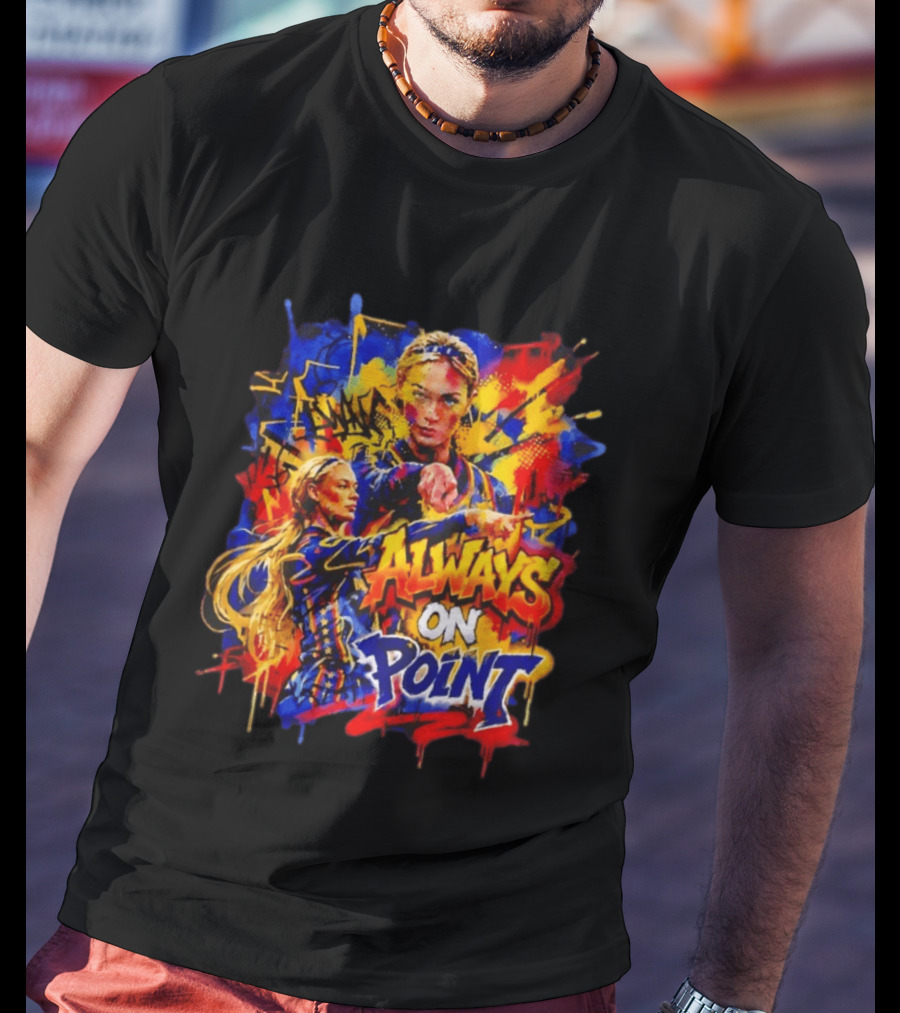 Sophie Cunningham Always On Point Indiana Fever Bold Graffiti T-Shirt