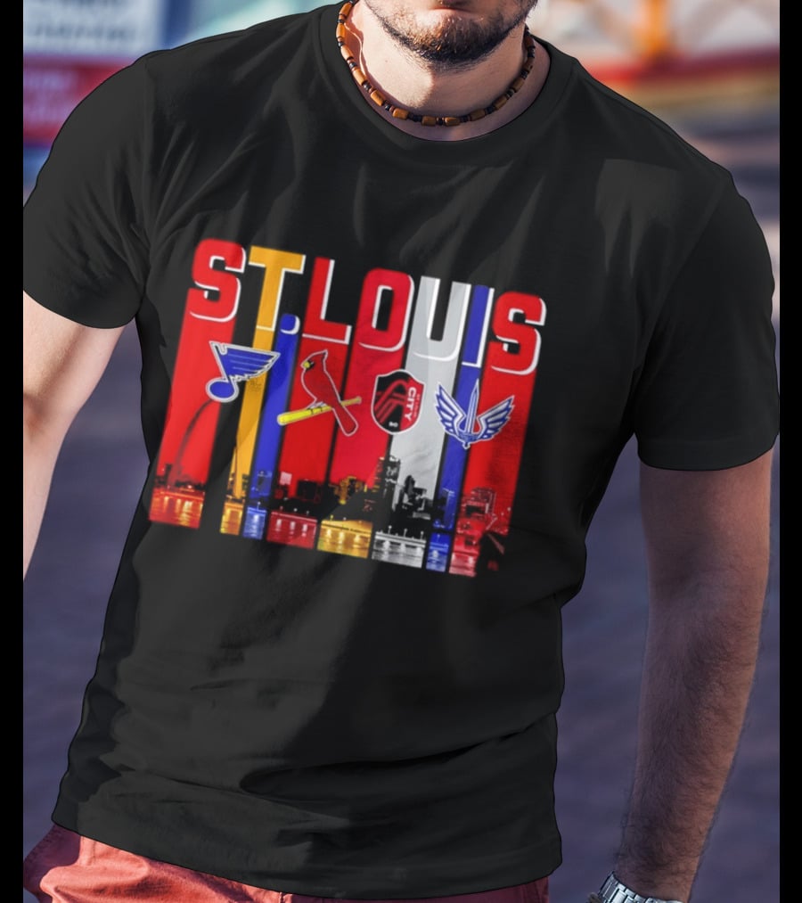 St Louis City Blues Cardinals BattleHawks Skyline Season 2026 T-Shirt