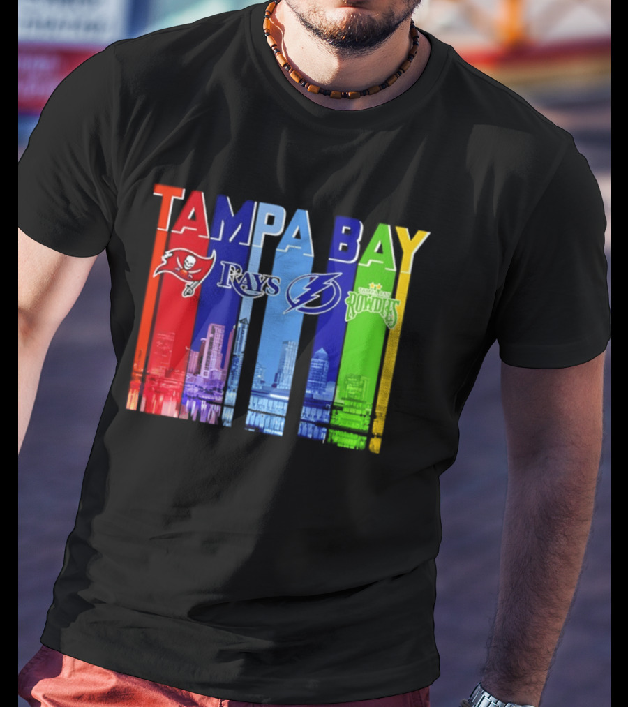 Tampa Bay Buccaneers Rays Lightning Rowdies Skyline 2026 T-Shirt