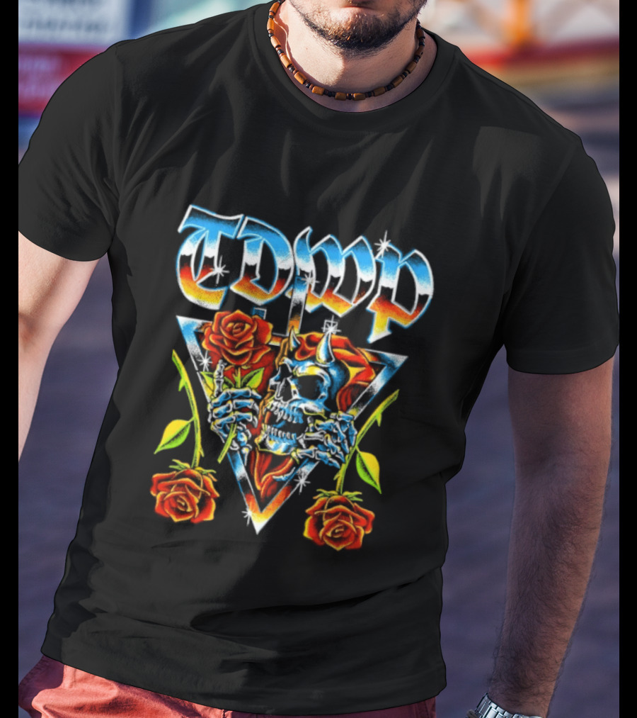 TDWP Devil Skull Roses Metalcore Band T-Shirt