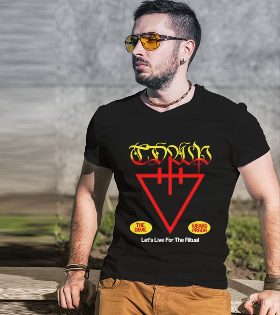 The Devil Wears Prada Ritual Inverted Triangle Symbol Let's Live For The Ritual T-Shirt