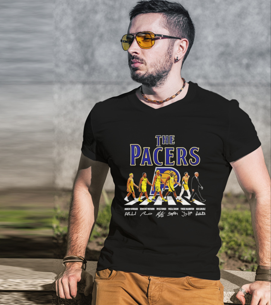 The Pacers Andrew Nembhard Bennedict Mathurin Myles Turner Pascal Siakam Tyrese Haliburton Signatures T-Shirt