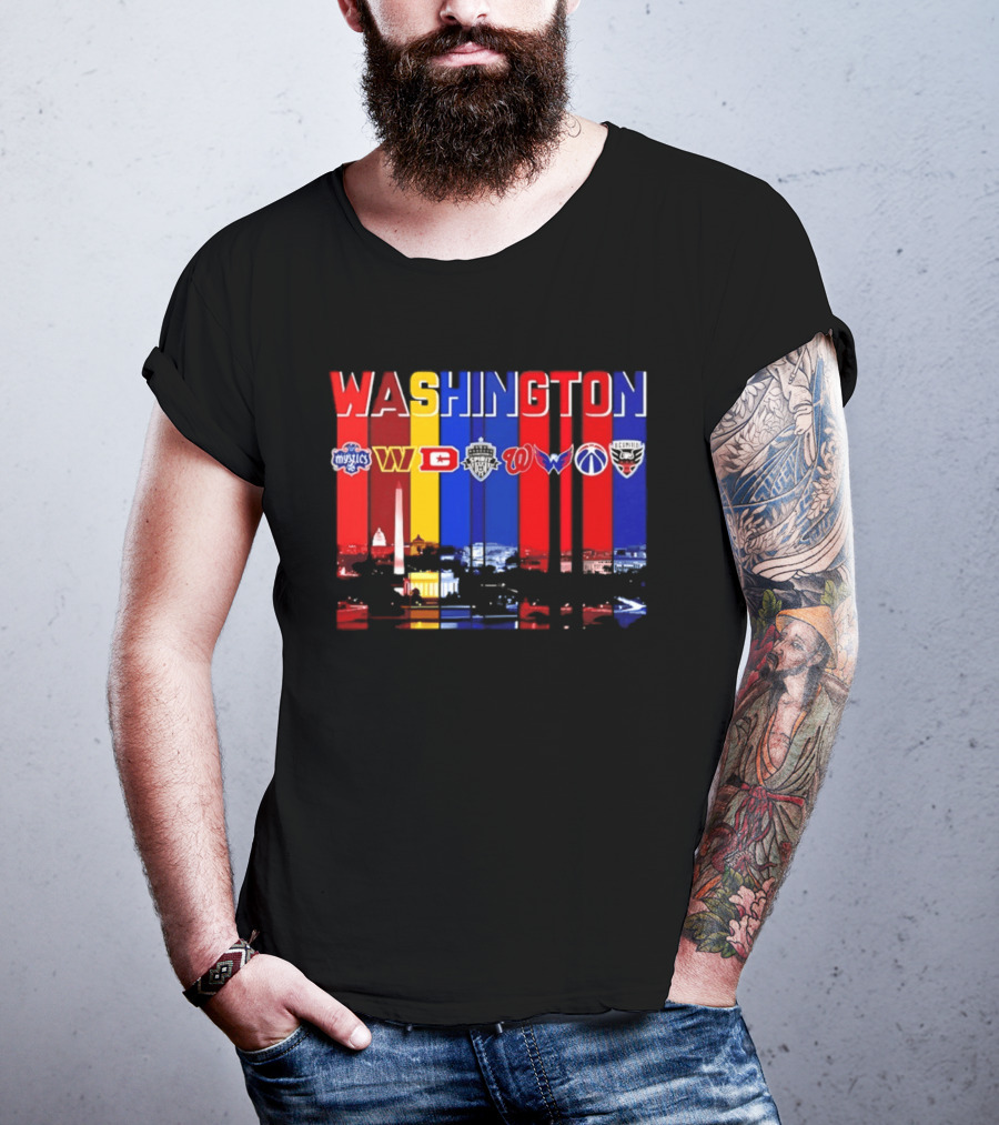 Washington Mystics Commanders Spirit Nationals Wizards DC United T-Shirt