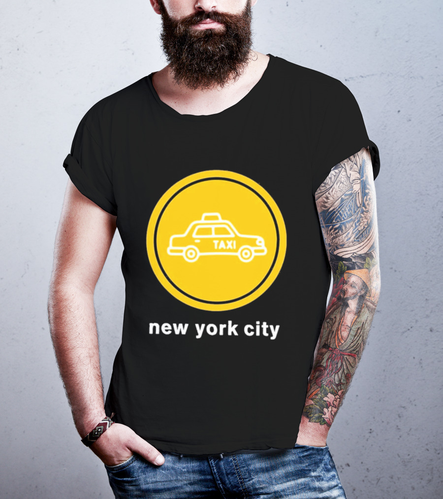 New York City Taxi Cab Blink 182 Iconic Yellow Circle T-Shirt