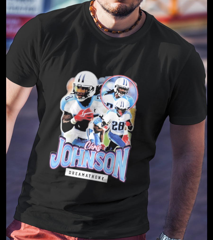 Chris Johnson NFL Dreamathon Tennessee Titans Football 28 T-Shirt