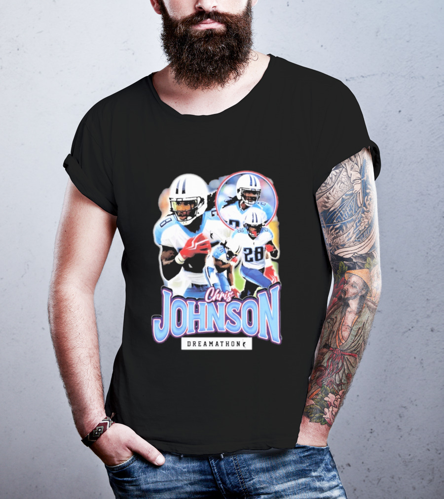 Chris Johnson NFL Dreamathon Tennessee Titans Football 28 T-Shirt