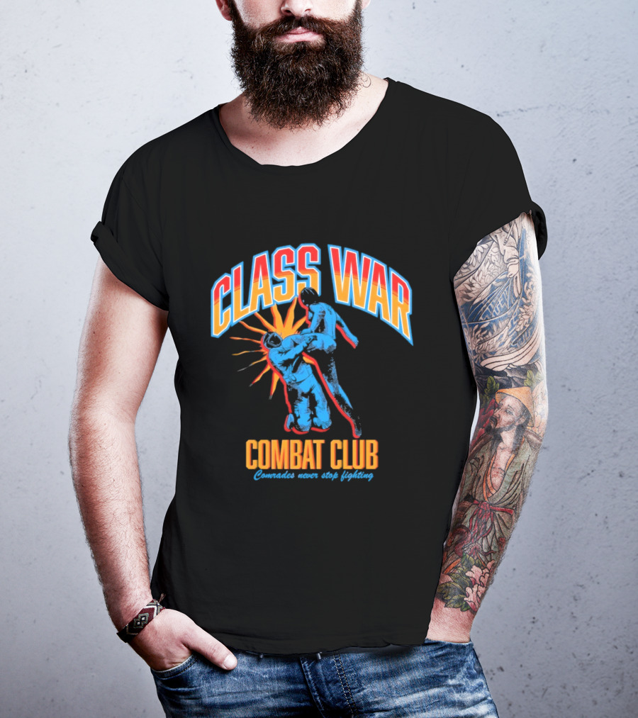 Class War Combat Club Comrades Never Stop Fighting Vintage Brawler Aesthetic T-Shirt
