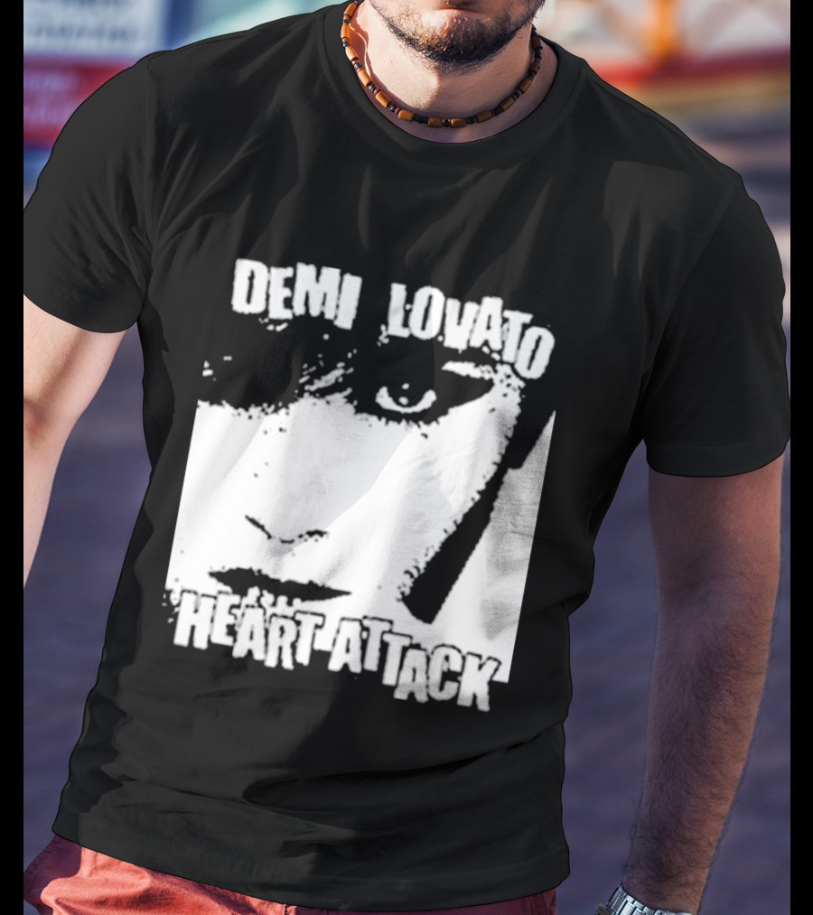 Demi Lovato Heart Attack Anniversary Face T-Shirt