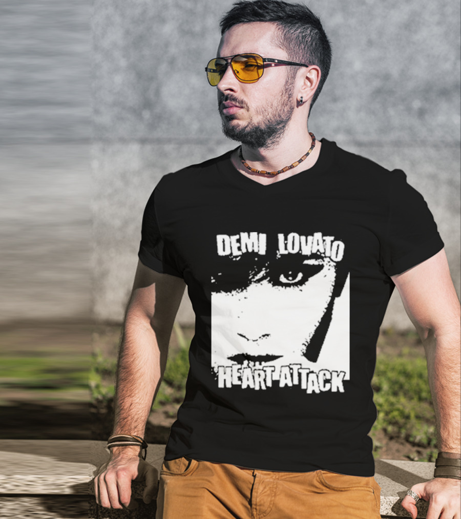 Demi Lovato Heart Attack Anniversary Face T-Shirt