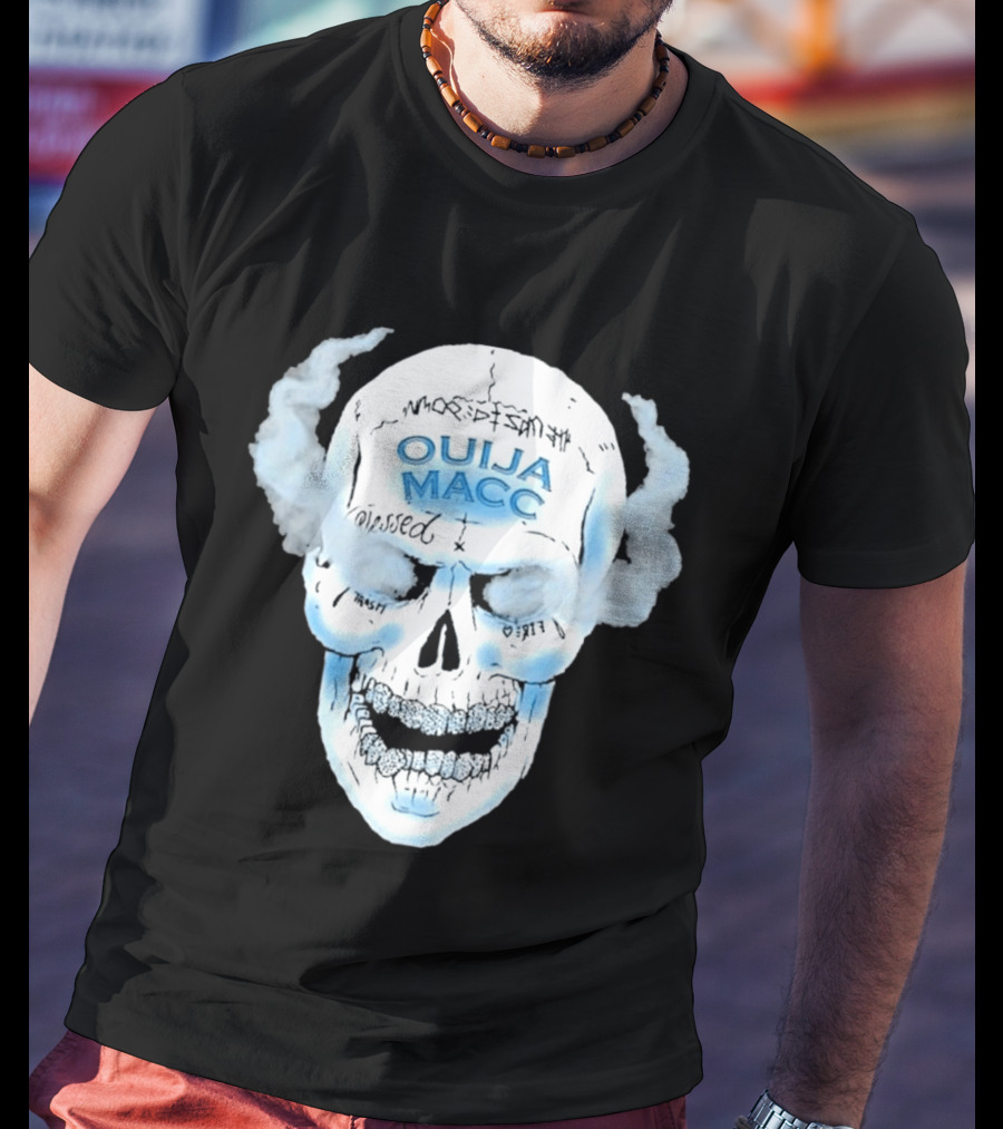 Ouija Macc Skull Blessed Trash Smoke Effect Design D 977 T-Shirt