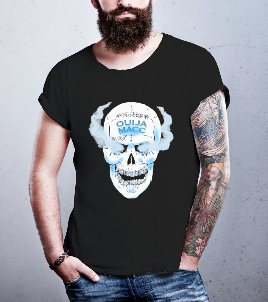 Ouija Macc Skull Blessed Trash Smoke Effect Design D 977 T-Shirt