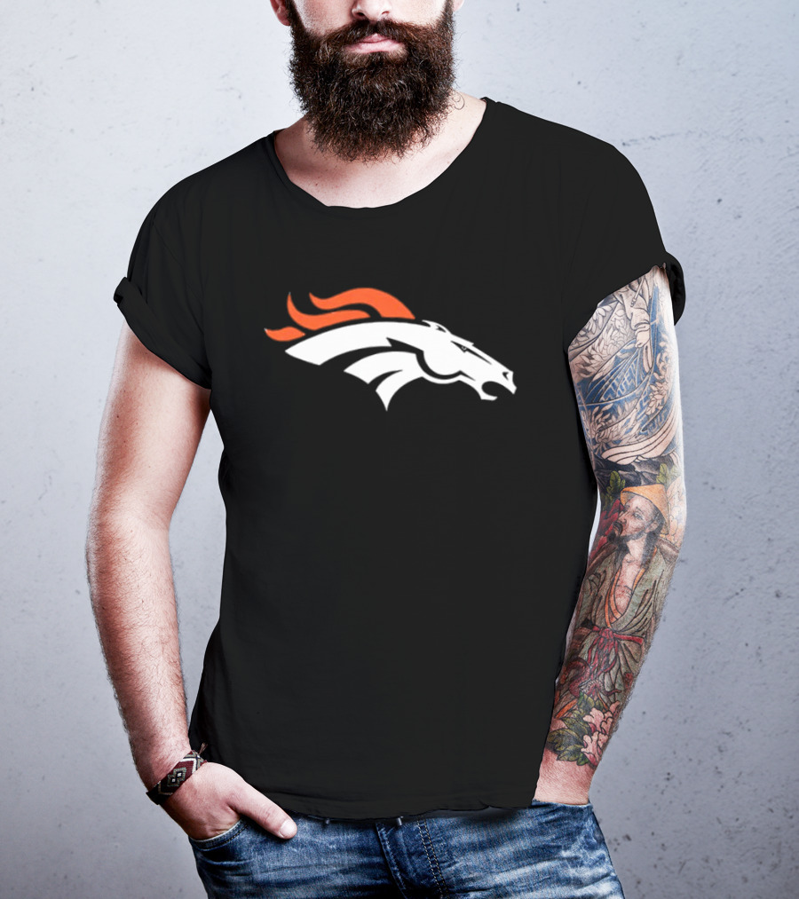 Denver Broncos Damn Right I Am A Broncos Now And Forever Signatures Two Sided T-Shirt
