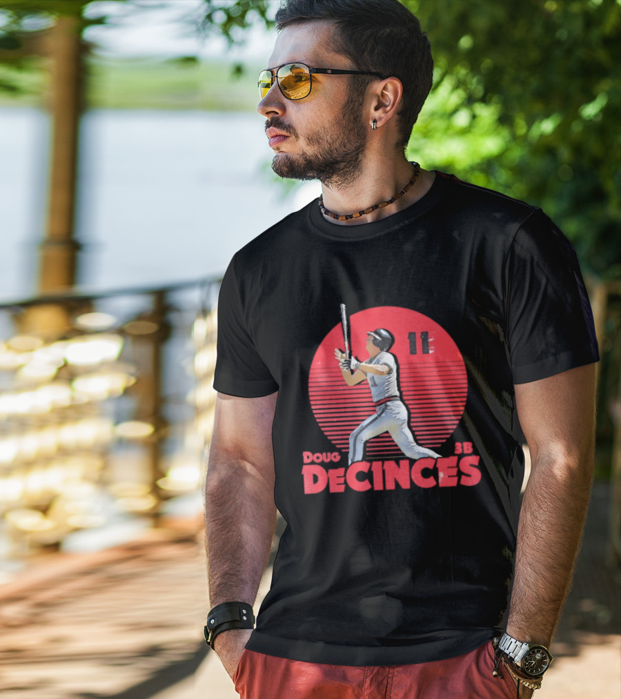 Doug DeCinces 11 California Angels Baseball Legend Player Number T-Shirt