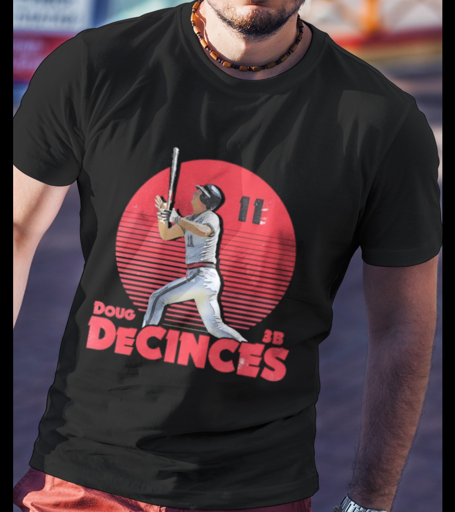 Doug DeCinces 11 California Angels Baseball Legend Player Number T-Shirt