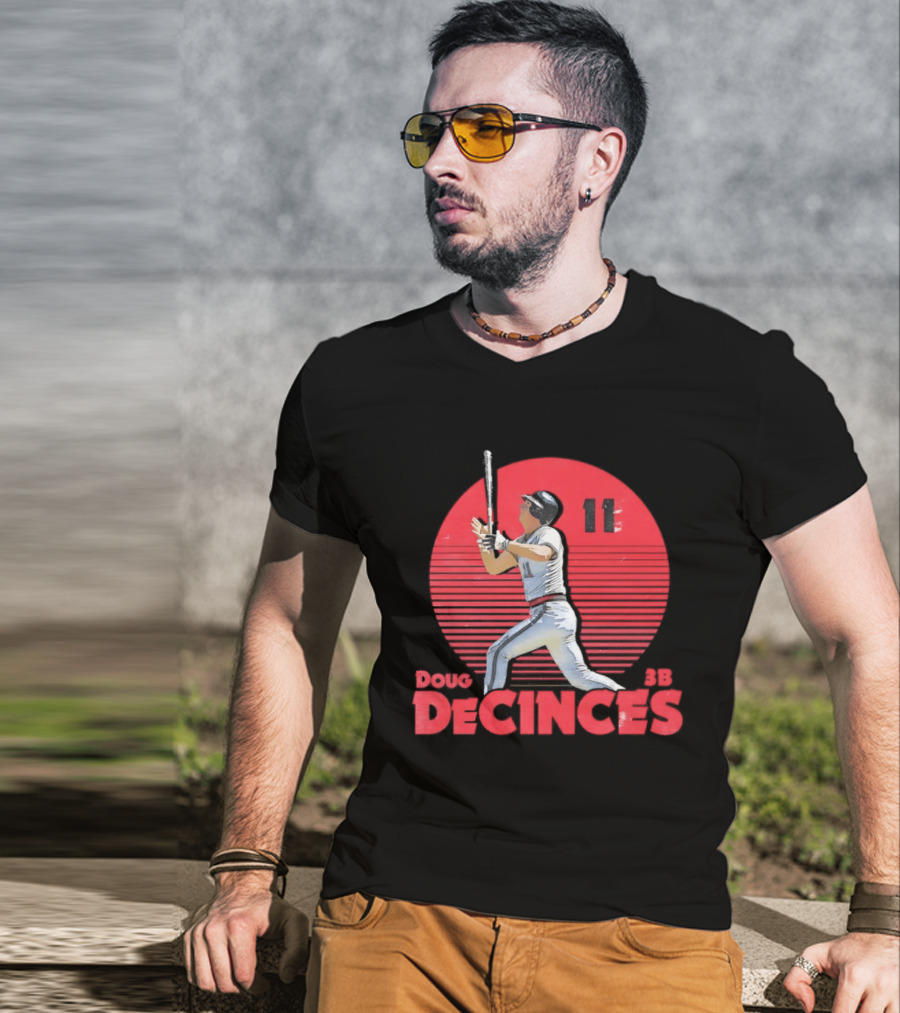Doug DeCinces 11 California Angels Baseball Legend Player Number T-Shirt
