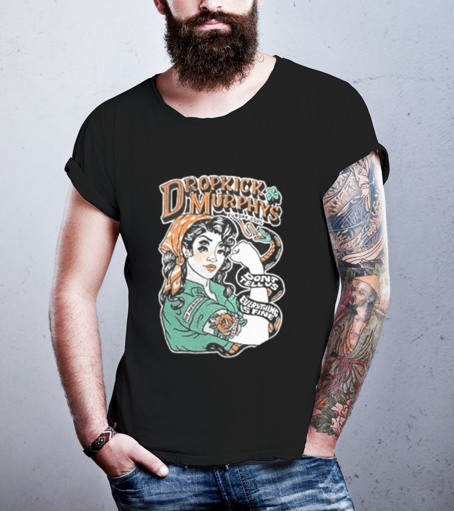 Dropkick Murphys Europe 2025 Tour Don't Tell Us Everything Is Fine Snake T-Shirt