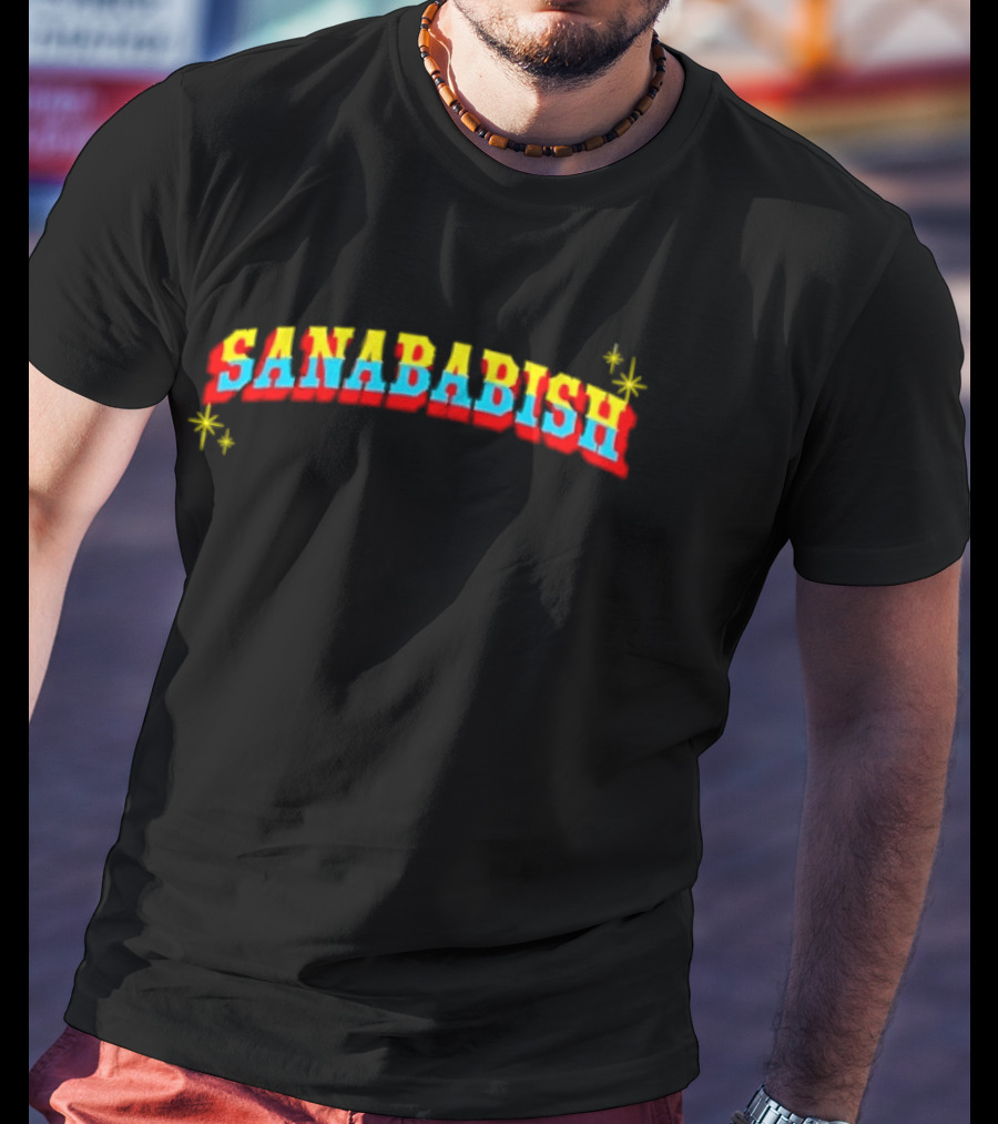 Sanababish Retro Colorful Starburst T-Shirt