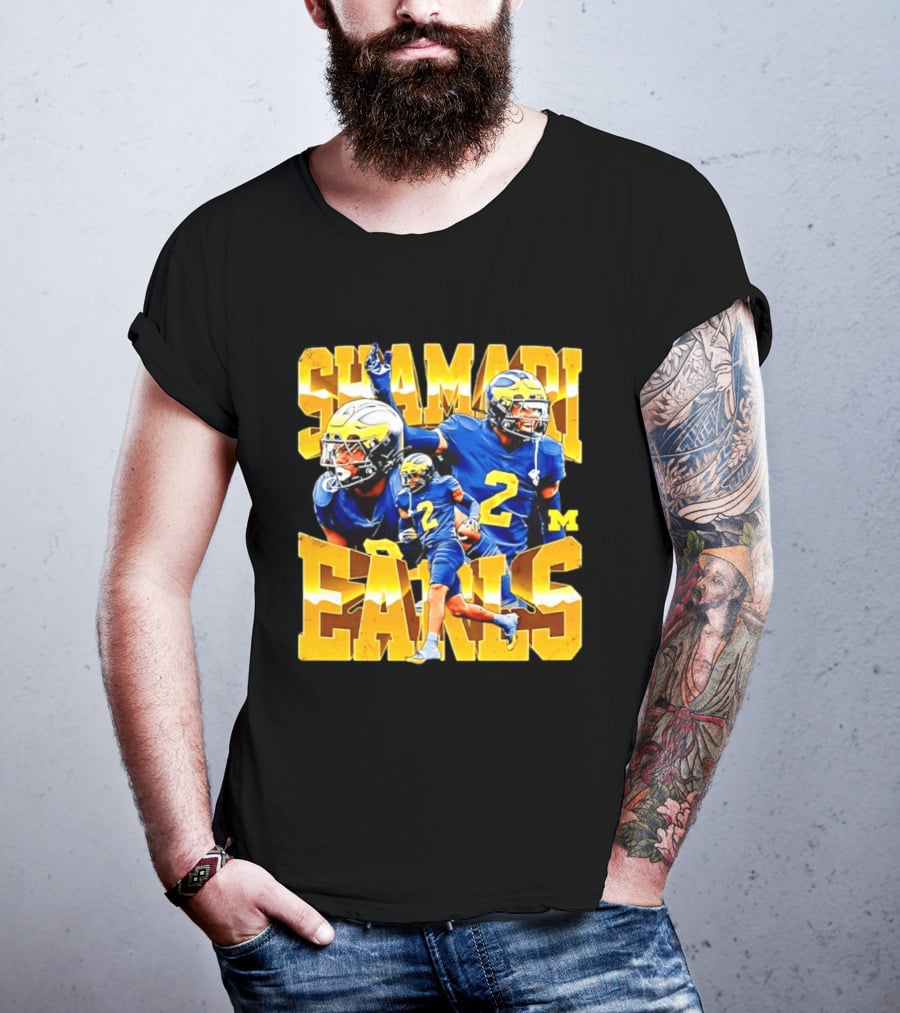 Shamari Earls 2 Michigan Wolverines NCAA Football Player Sports Fan Gear T-Shirt