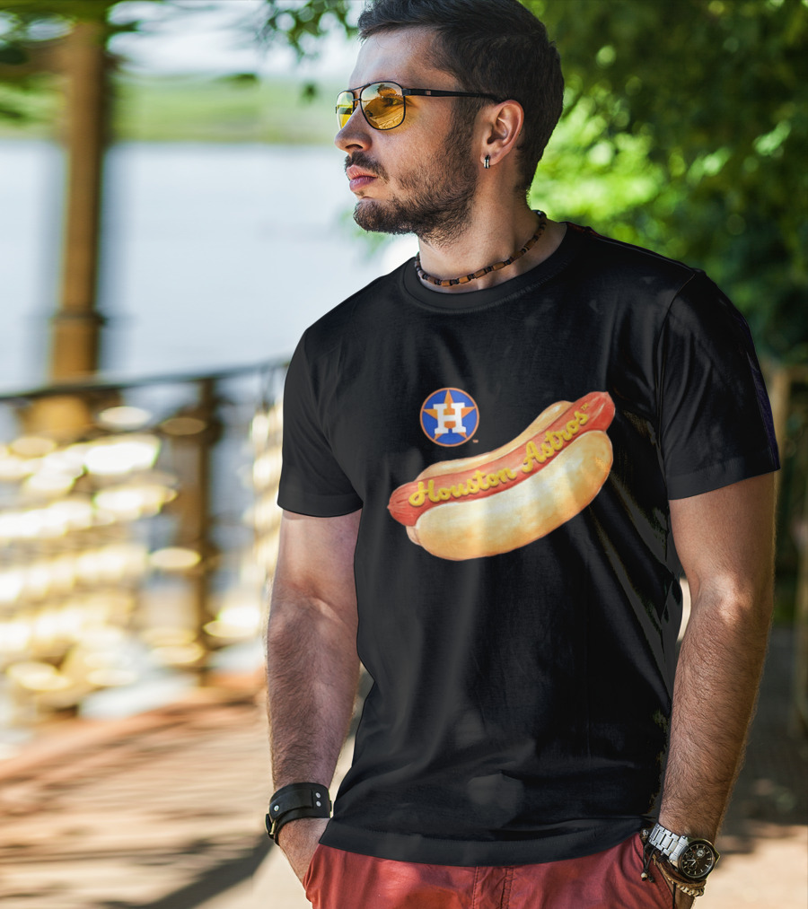 Houston Astros Hot Dog MLB 2026 Season Fan T-Shirt