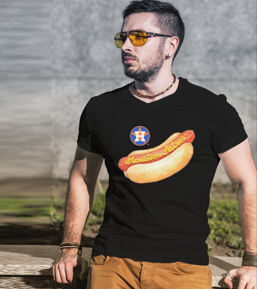 Houston Astros Hot Dog MLB 2026 Season Fan T-Shirt