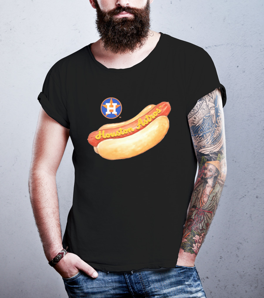 Houston Astros Hot Dog MLB 2026 Season Fan T-Shirt
