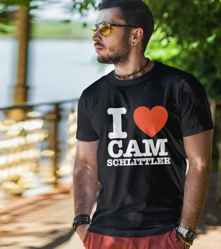 I Love Cam Schlittler Red Heart T-Shirt