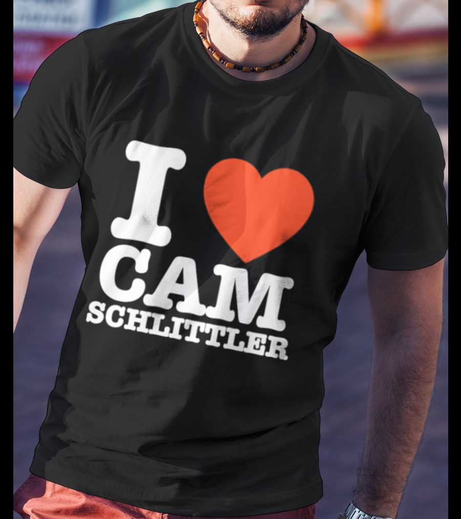I Love Cam Schlittler Red Heart T-Shirt