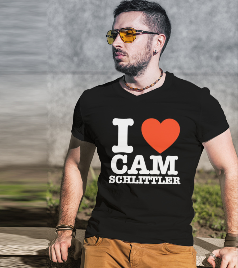 I Love Cam Schlittler Red Heart T-Shirt
