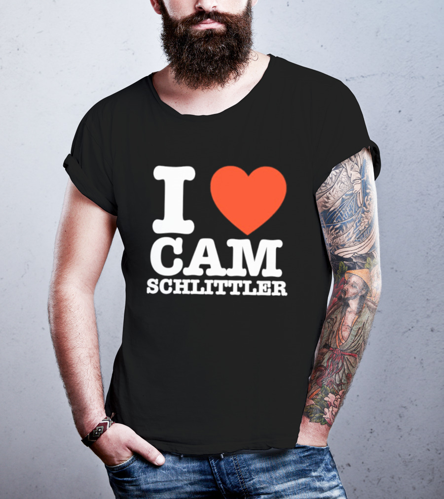 I Love Cam Schlittler Red Heart T-Shirt