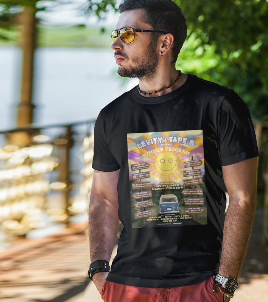 Levity & Tape B Summer Program 2026 Tour Dates Featuring Levitate B2B Set With Canabliss Effin Jkyl & Hyde T-Shirt