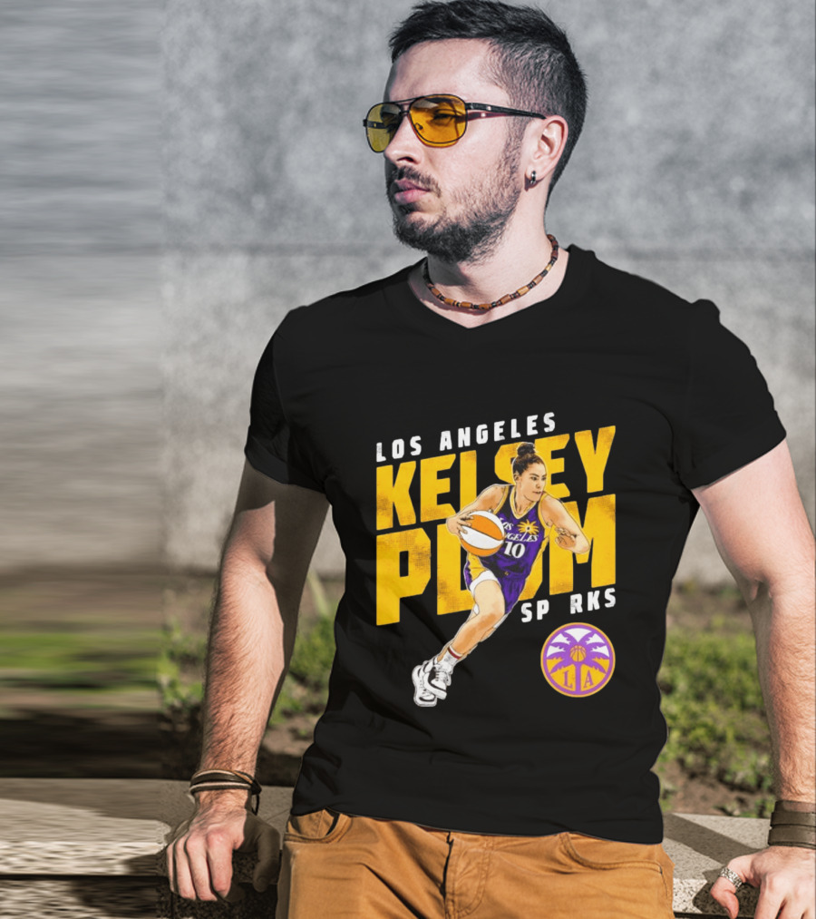 Los Angeles Kelsey Plum Sparks SP RKS 10 Basketball Player T-Shirt