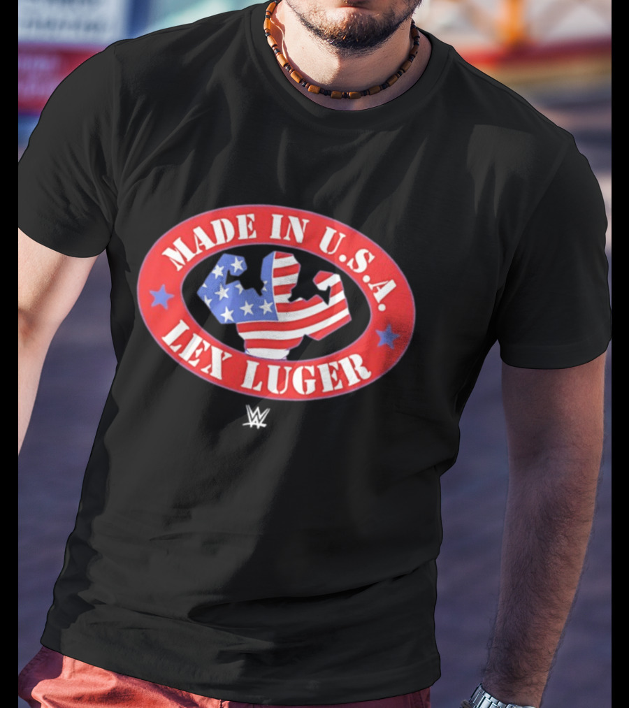Made In USA Lex Luger Muscle Stars Stripes WWE 2026 T-Shirt