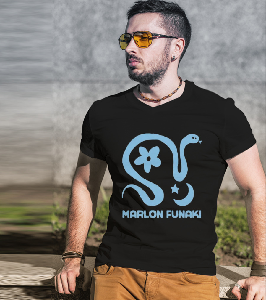 Marlon Funaki Snake Flower Star Moon T-Shirt