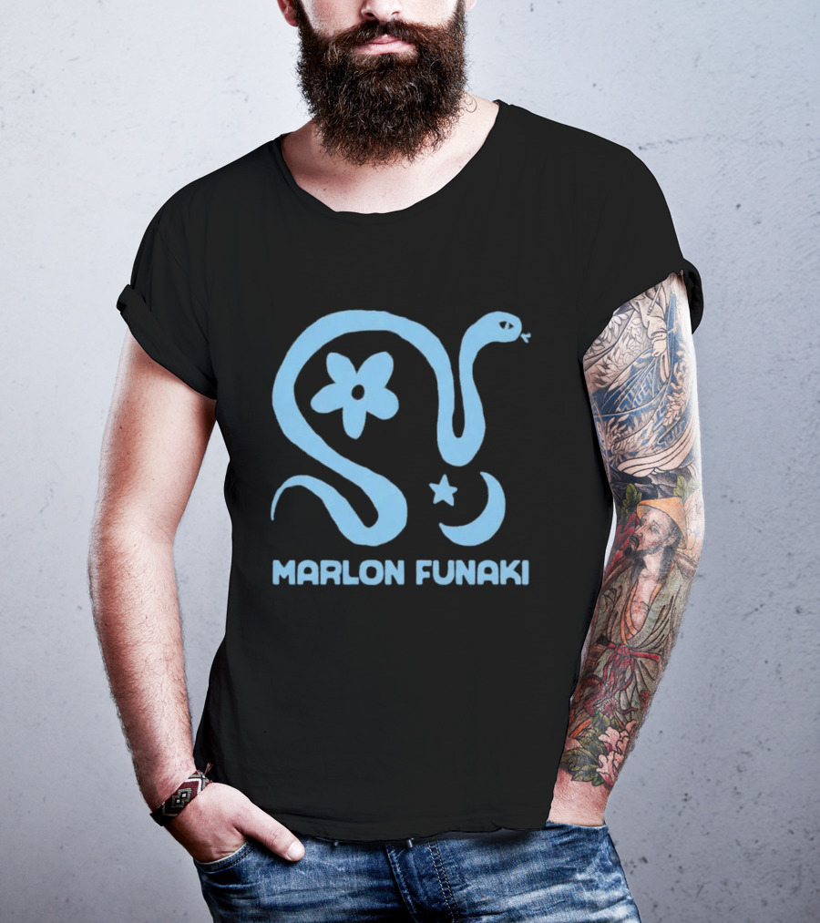 Marlon Funaki Snake Flower Star Moon T-Shirt