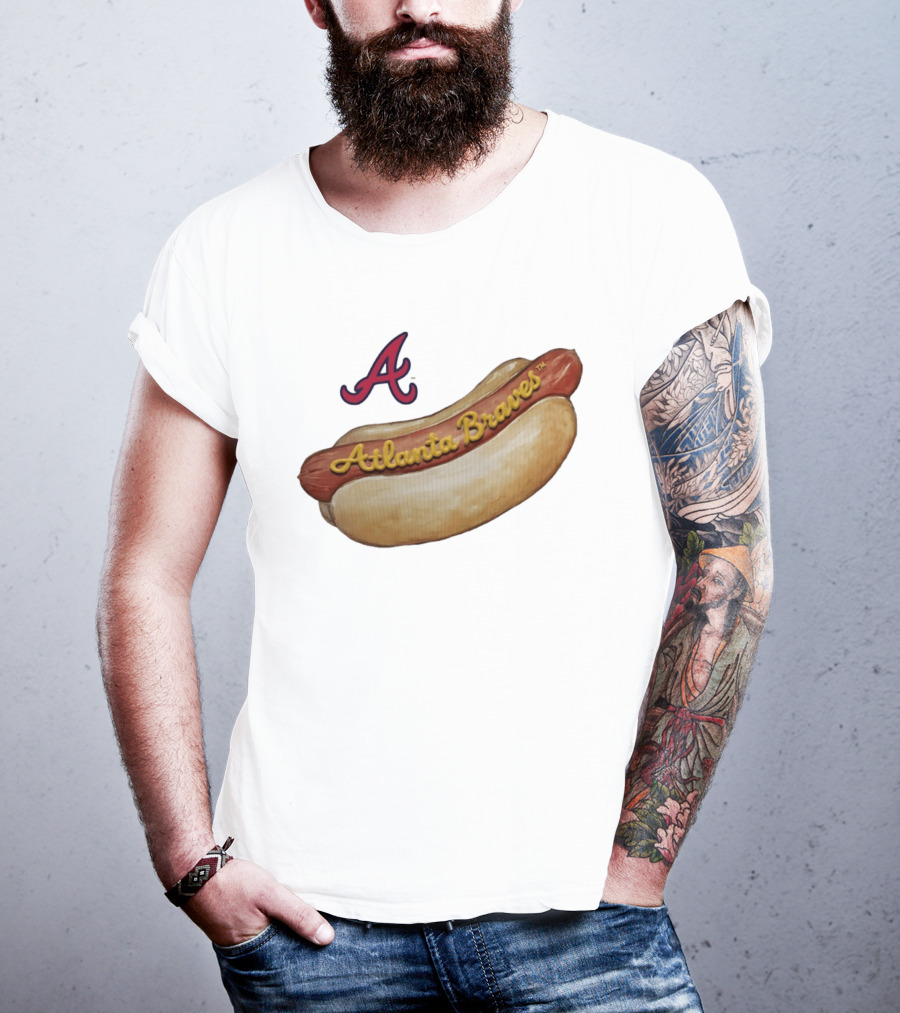 Atlanta Braves Hot Dog A Logo MLB 2026 Season T-Shirt