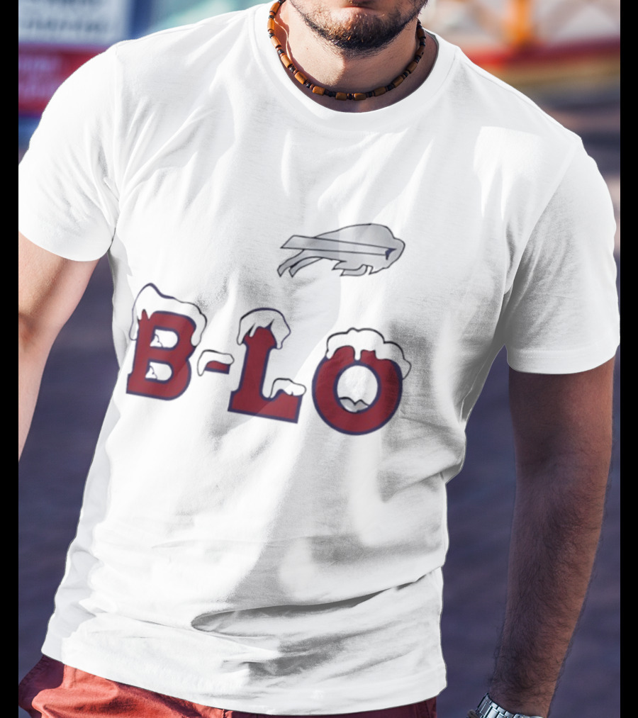 B LO Buffalo Bills Snowy Logo NFL Team T-Shirt