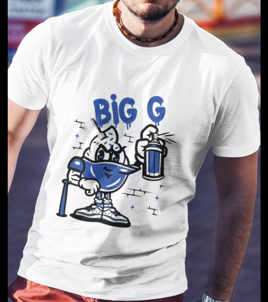Big G New York Yankees Graffiti Street Art Character Spray Can T-Shirt