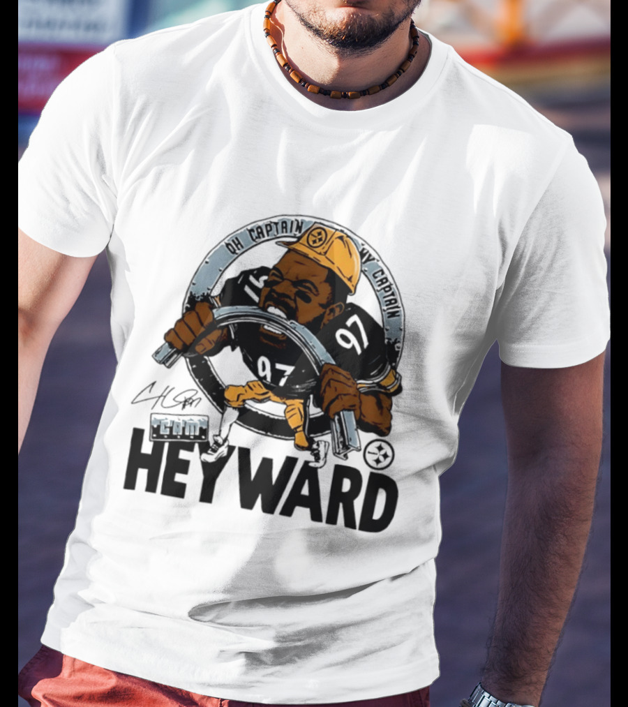 Pittsburgh Steelers Captain Cam Heyward Caricature NFL Number 97 T-Shirt