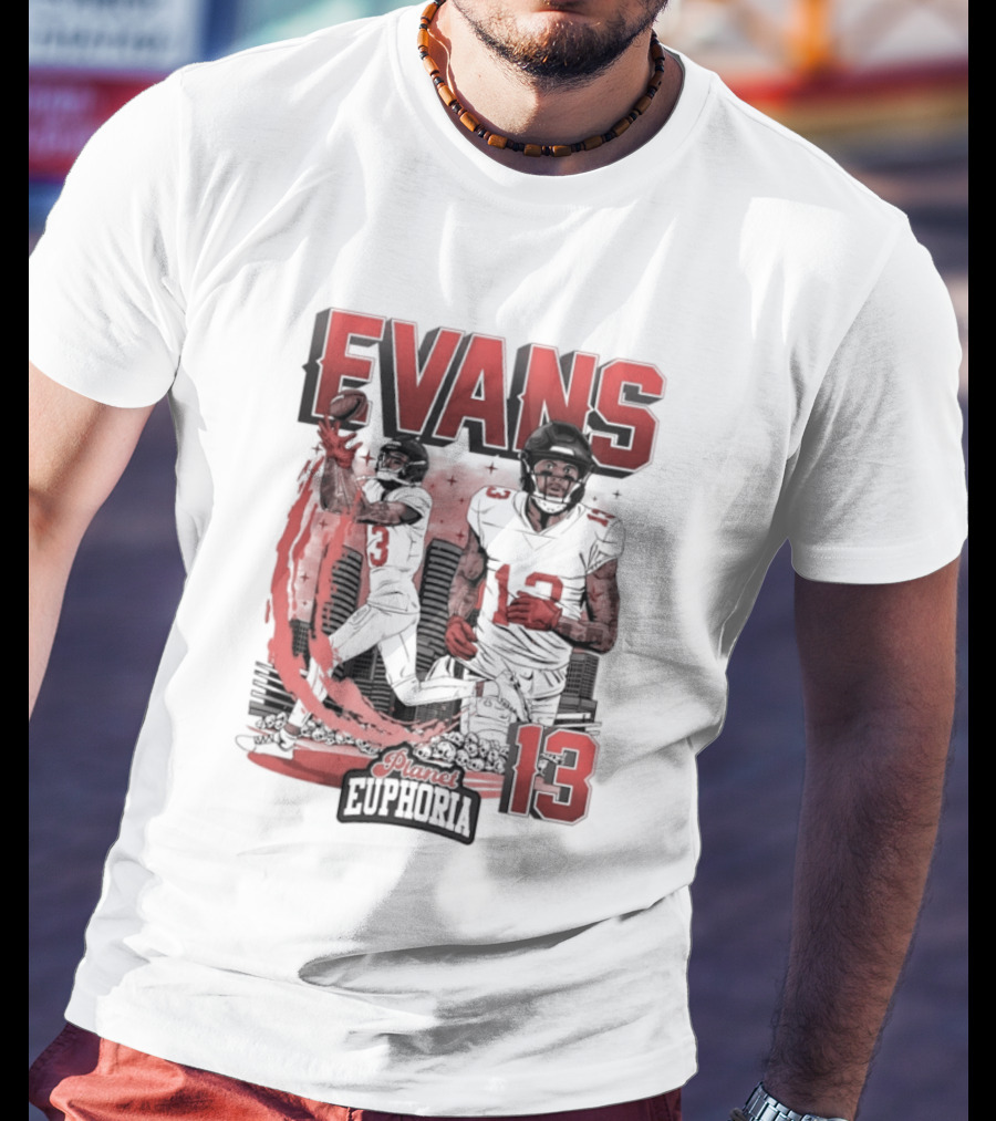Evans 13 Euphoria Tampa Bay Buccaneers Football T-Shirt