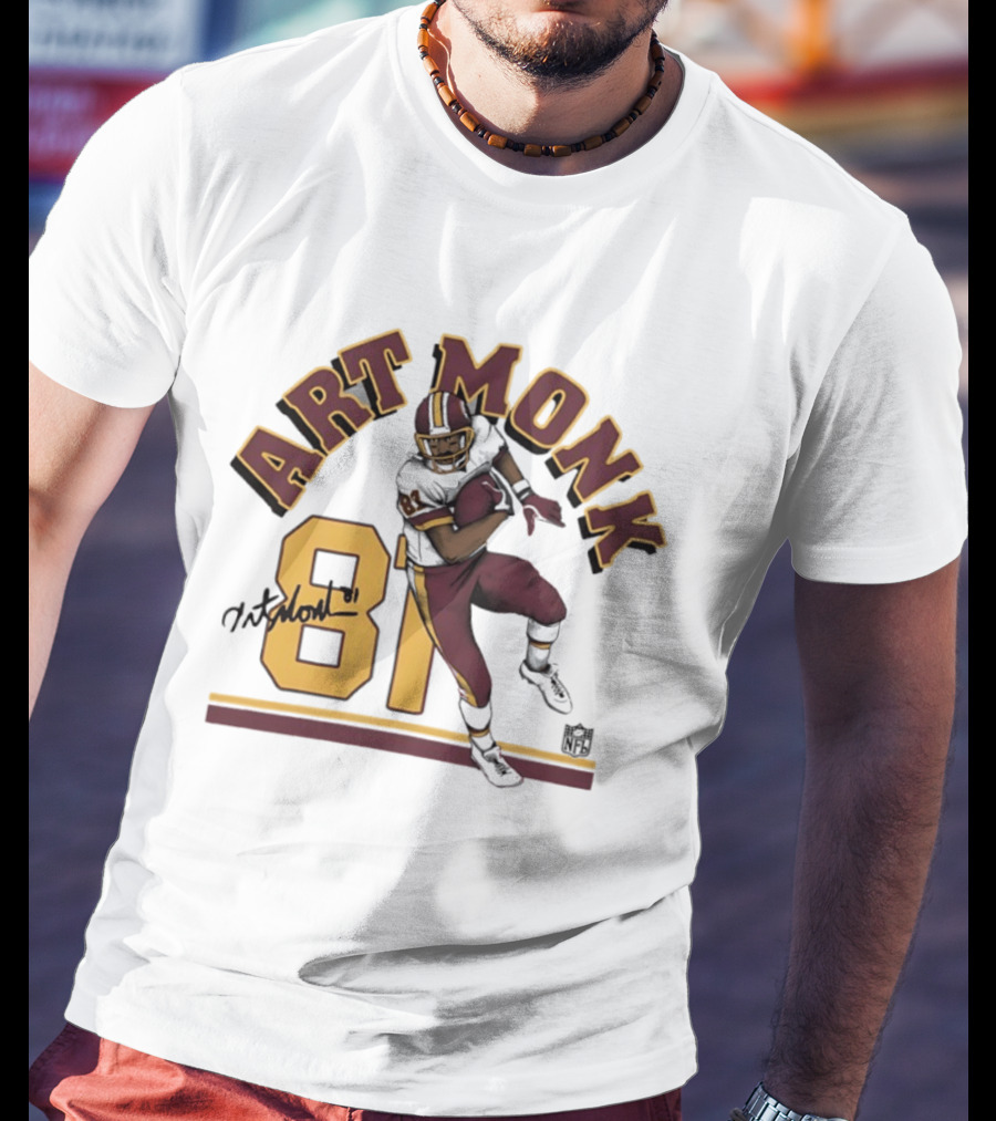 Art Monk 81 Washington Commanders Player Autograph T-Shirt