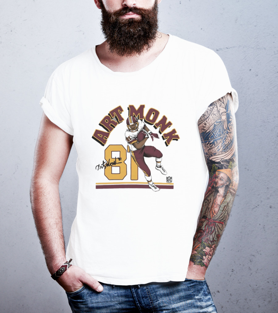 Art Monk 81 Washington Commanders Player Autograph T-Shirt