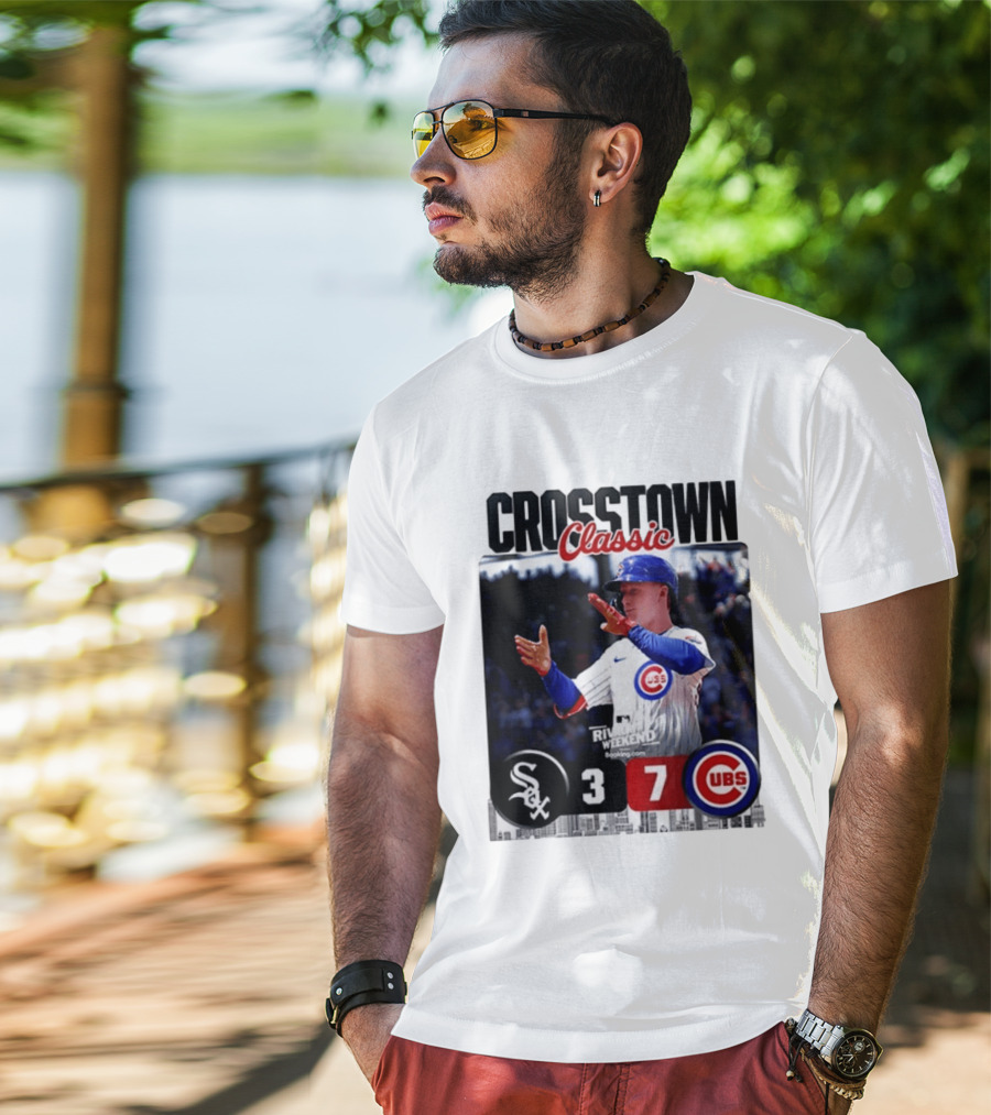 Crosstown Classic Cubs Victory Over White Sox 7 3 Pete Crow Armstrong MLB Rival Weekend T-Shirt