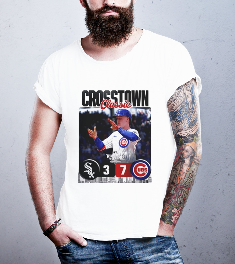 Crosstown Classic Cubs Victory Over White Sox 7 3 Pete Crow Armstrong MLB Rival Weekend T-Shirt