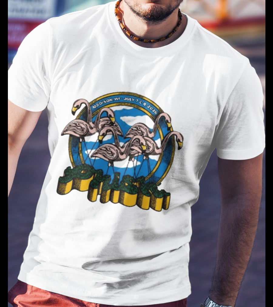 Phish Madison Wisconsin 2026 At Kohl Center July 7 And 8 Flamingo T-Shirt