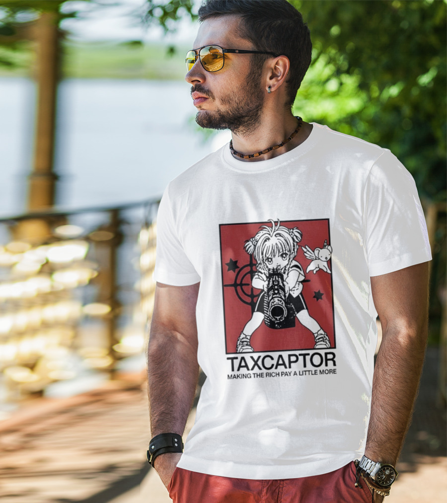 Sakura Cardcaptor Taxcaptor Making The Rich Pay A Little More Bold Anime Mashup T-Shirt