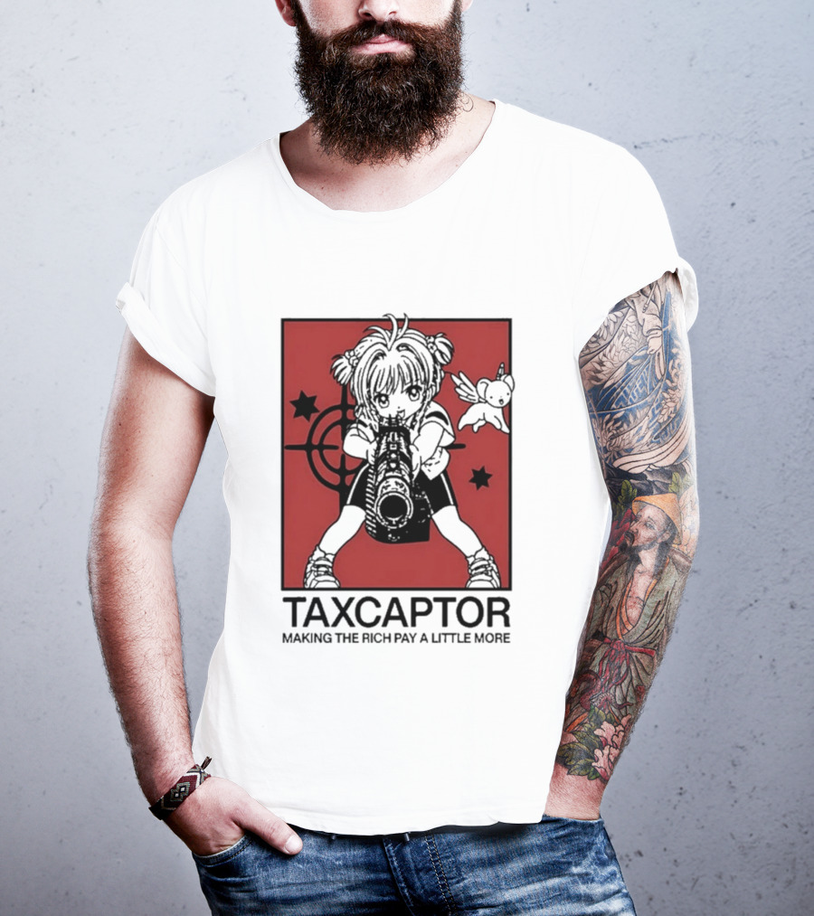 Sakura Cardcaptor Taxcaptor Making The Rich Pay A Little More Bold Anime Mashup T-Shirt